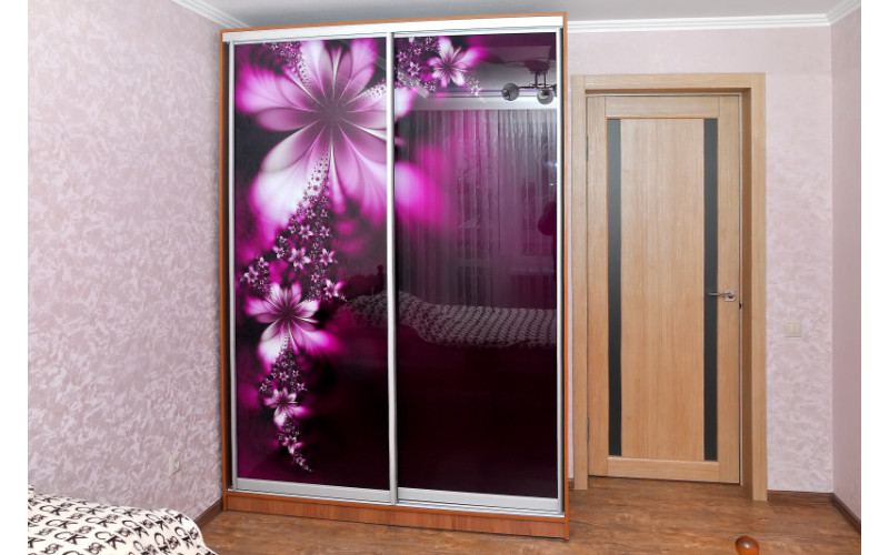 Корпусна шафа купе "Orchid" з фотодруком на фасадах.