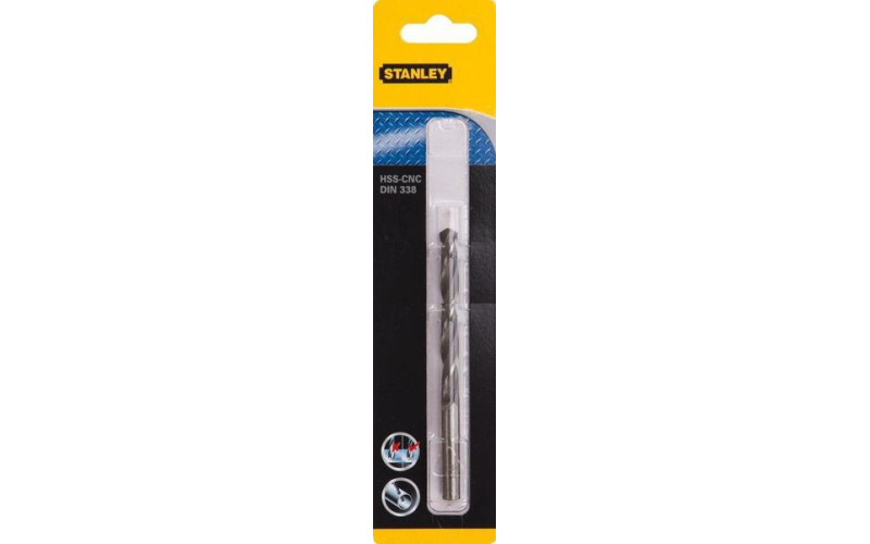 Сверло Stanley HSS-CNC/DIN338, по металлу, d=4мм, 75x43мм