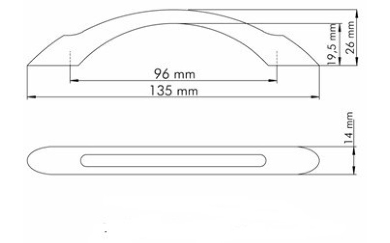 Ручка меблева Siro 1026/135PB1