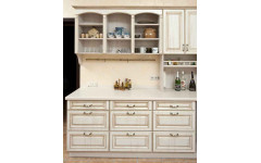 Большая и роскошная кухня "Luxury" с фасадами из натурально дерева