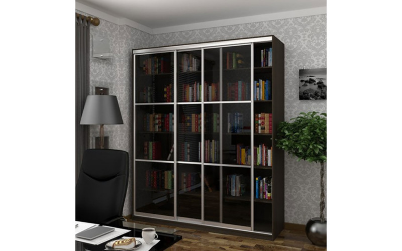 Книжный шкаф с стеклянными раздвижными дверями «Library»